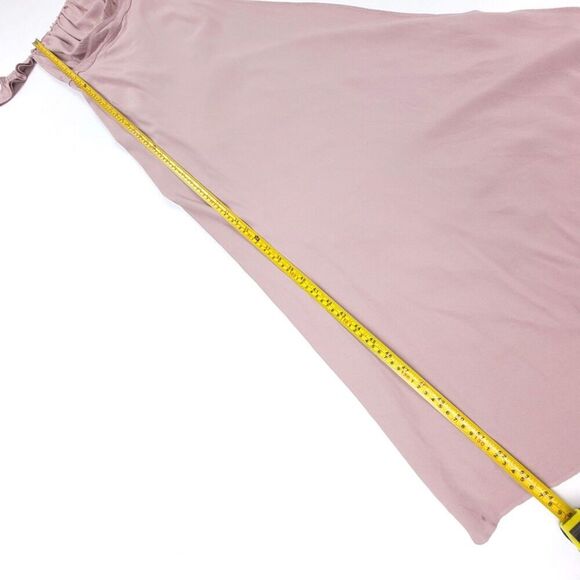 FLYNN SKYE Bella Ethereal Boho Off Shoulder Slit Maxi Dress Prom Dusty Mauve XS - Picture 4 of 9